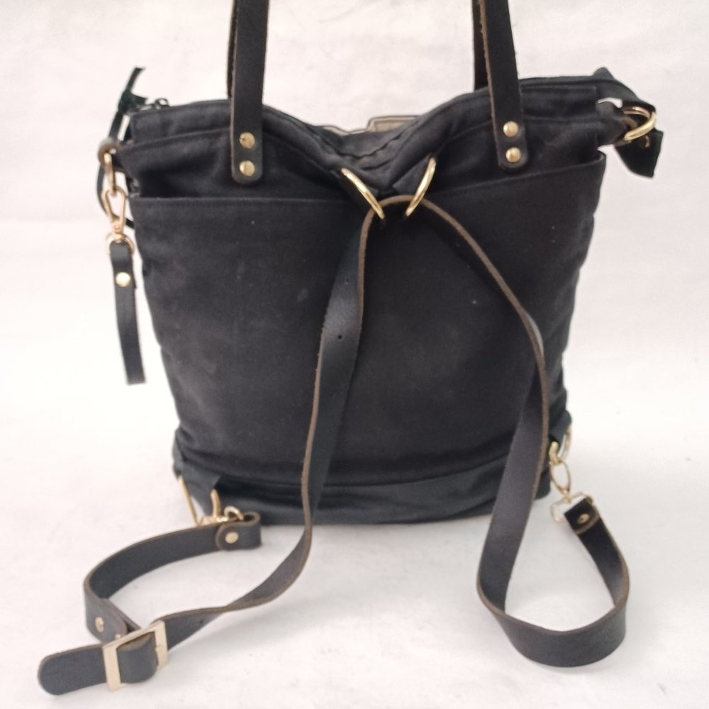 Gorgeous Heavy duty Canvas and Leather Backpack Tote